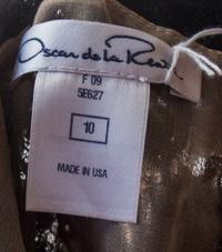 An Oscar de le Renta Black Sleeveless Cocktail Dress, Size 10.