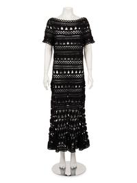 Oscar de la Renta Silk Crochet Dress, Resort 2018