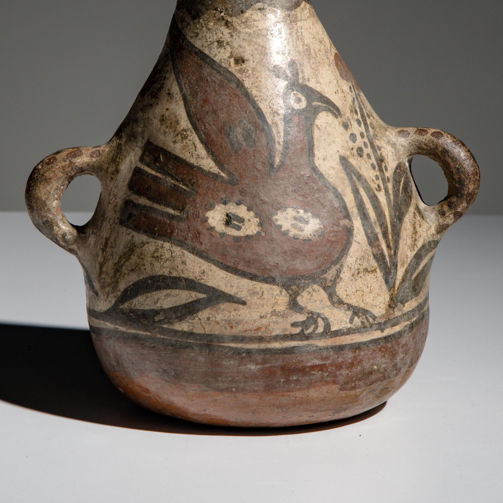 Zia Polychrome Pottery Canteen, Unique Form