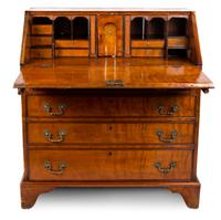A George III Style Satinwood Bureau Height 35 x width 36 x depth 20 inches. — 19TH CENTURY