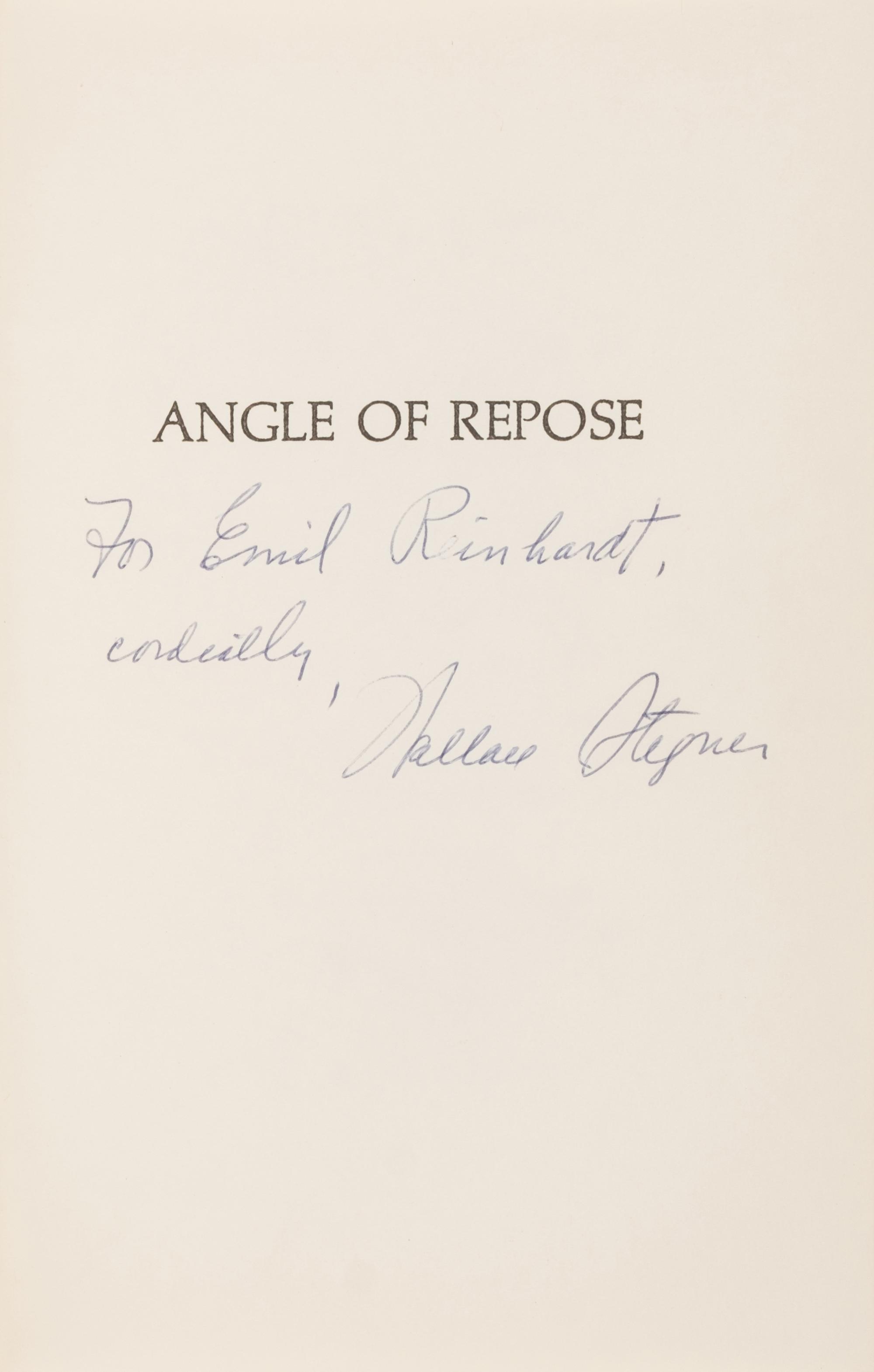 [Literature] Stegner, Wallace. Angle of Repose