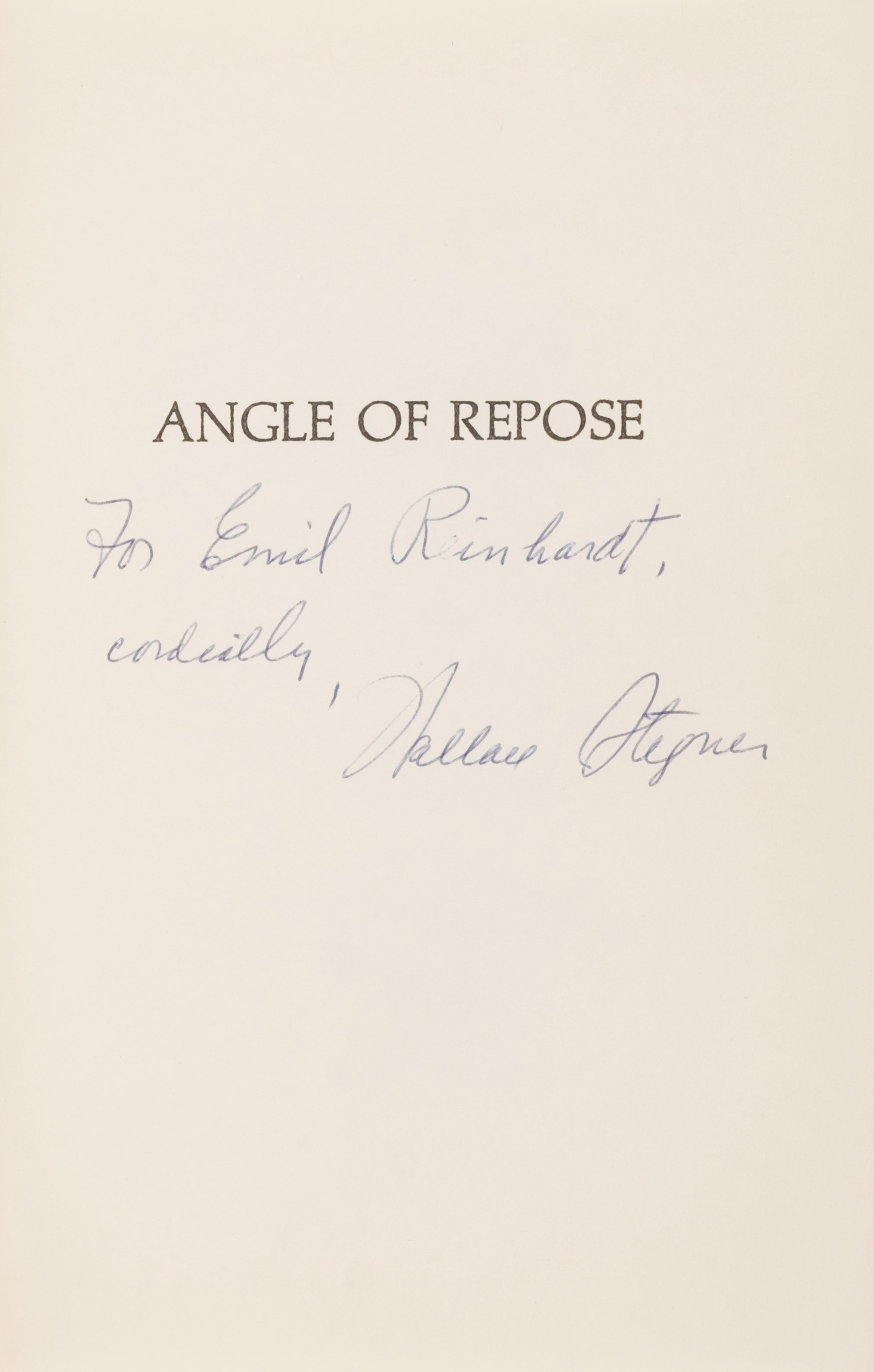 [Literature] Stegner, Wallace. Angle of Repose