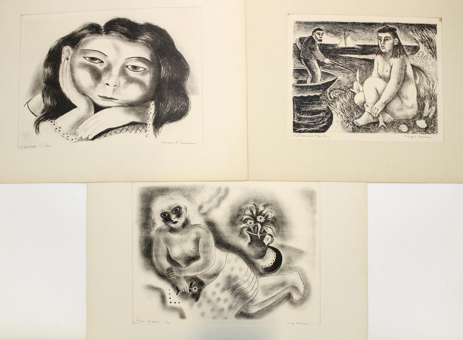 Mary Seaman, (20th century), A group of five lithographs