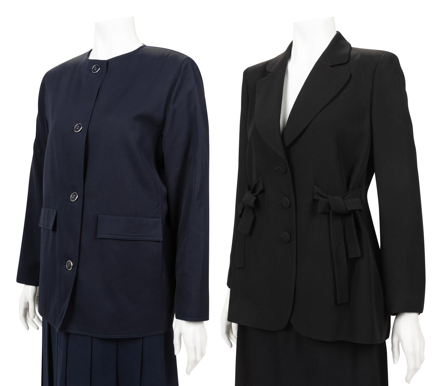 Two Designer Two-Piece Suits: One Moschino, One Courrèges, 1980-2000s