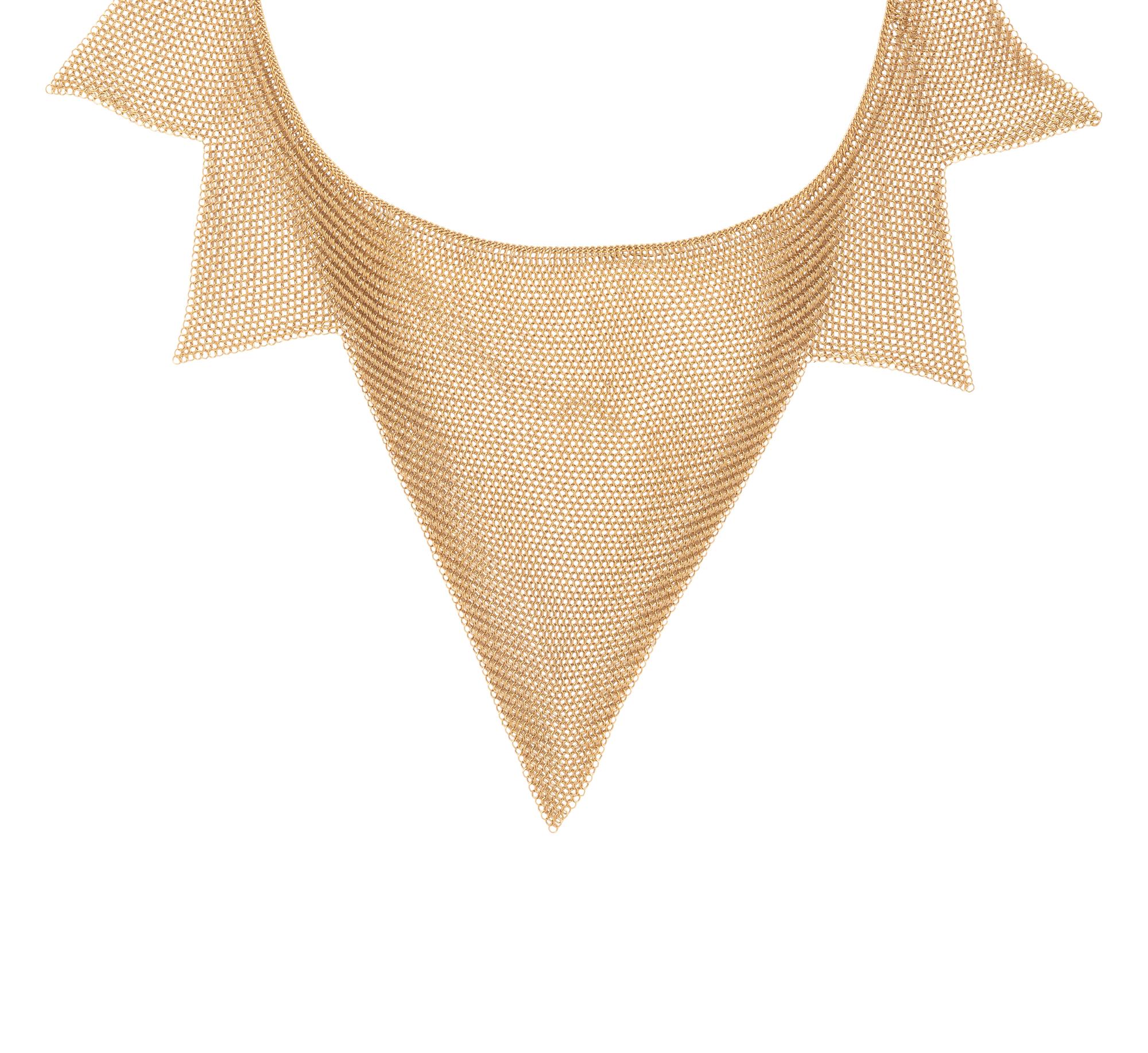 Tiffany & Co., Elsa Peretti, Yellow Gold Mesh Necklace and Earrings