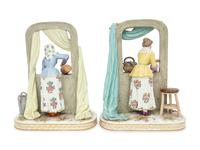 A Pair of French Porcelain Figural Groups
