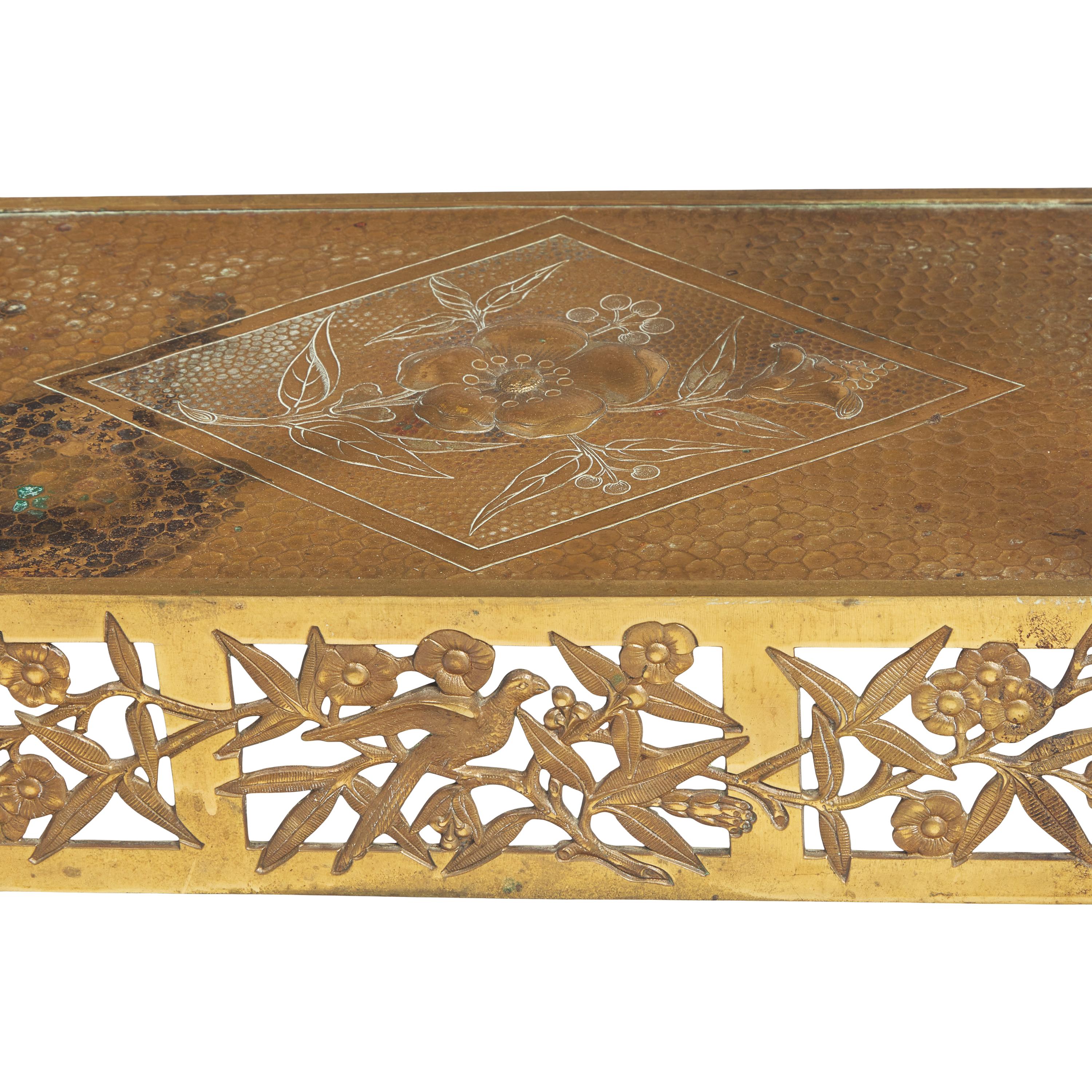An Aesthetic Movement Japanesque Brass Table