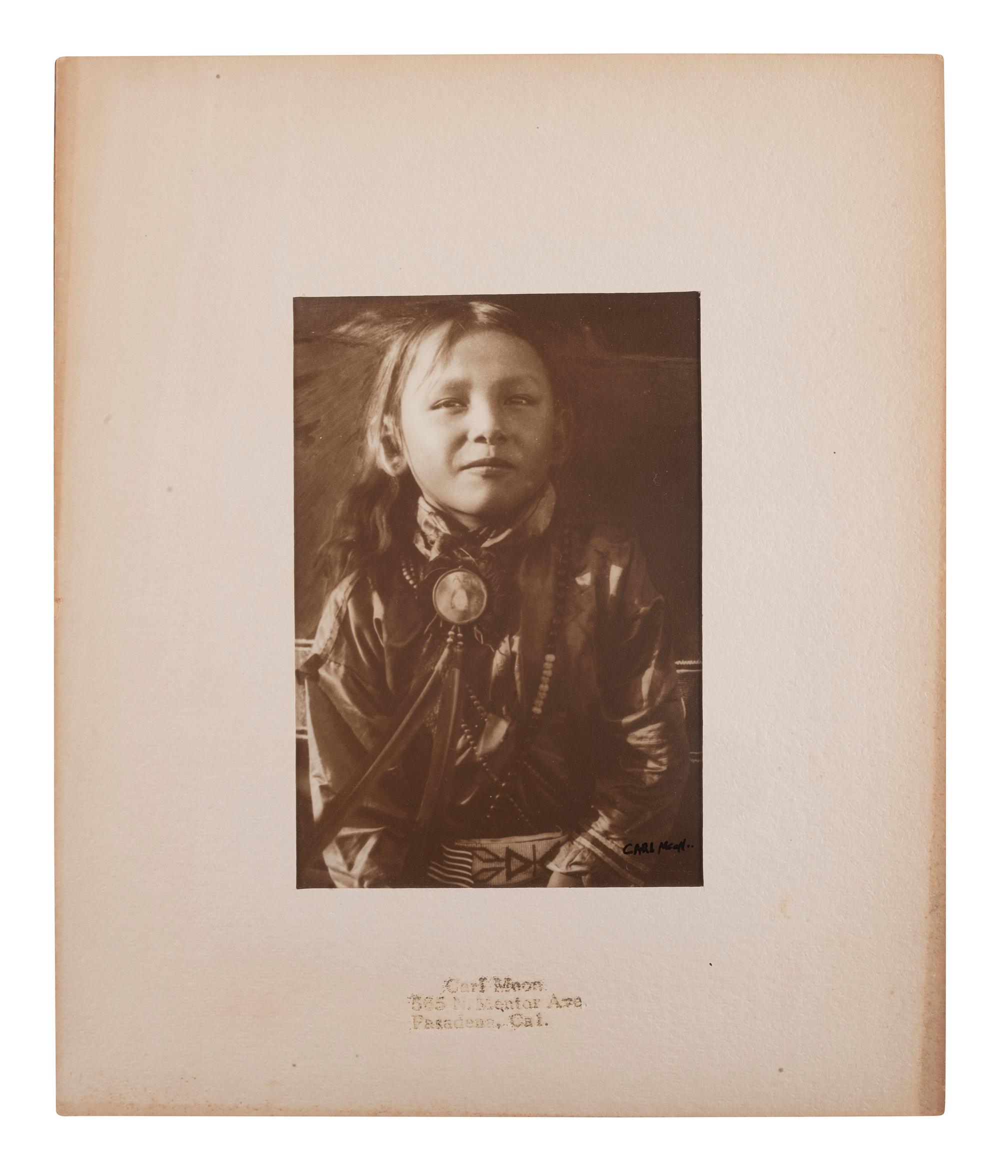 [NATIVE AMERICANS]. MOON, Carl (1879-1948). 3 photographs of Native American women and children.