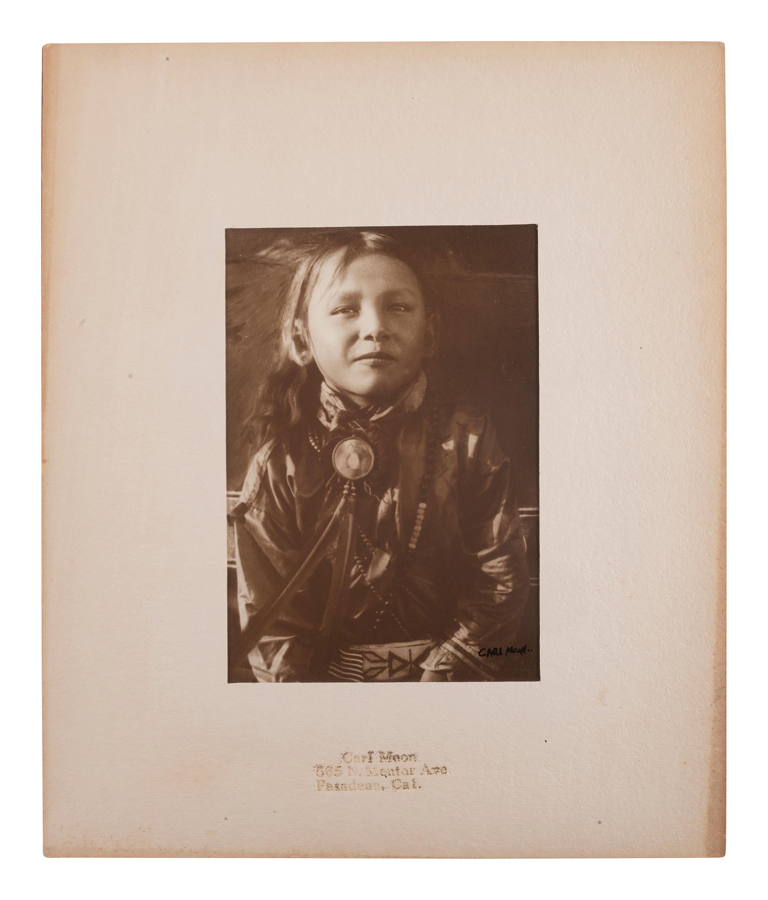 [NATIVE AMERICANS]. MOON, Carl (1879-1948). 3 photographs of Native American women and children.