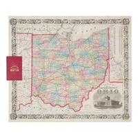 [Maps & Atlases] Colton's Railroad & Township Map of the State of Ohio