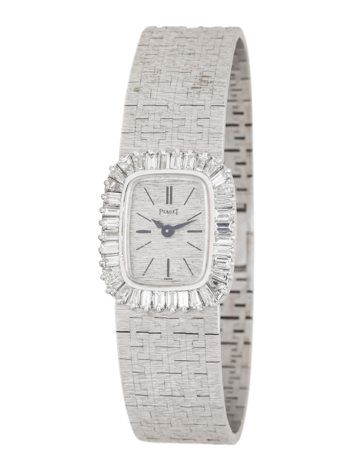 PIAGET, 18K WHITE GOLD AND DIAMOND WATCH