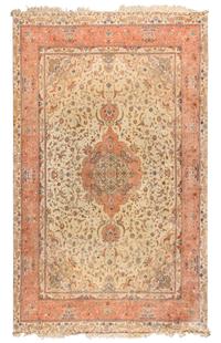 A Tabriz Silk Carpet