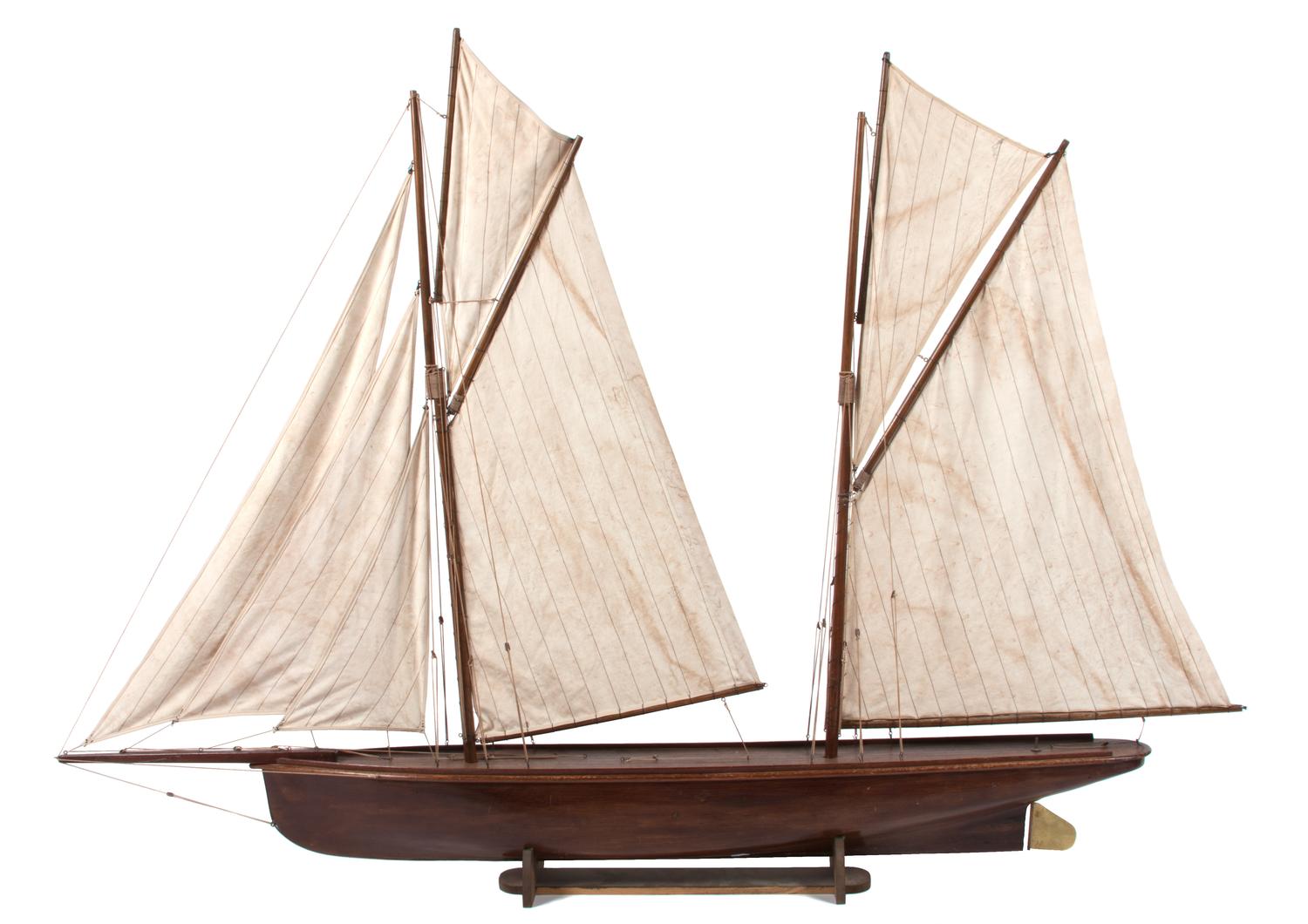 An American Model Schooner Height 46 inches.