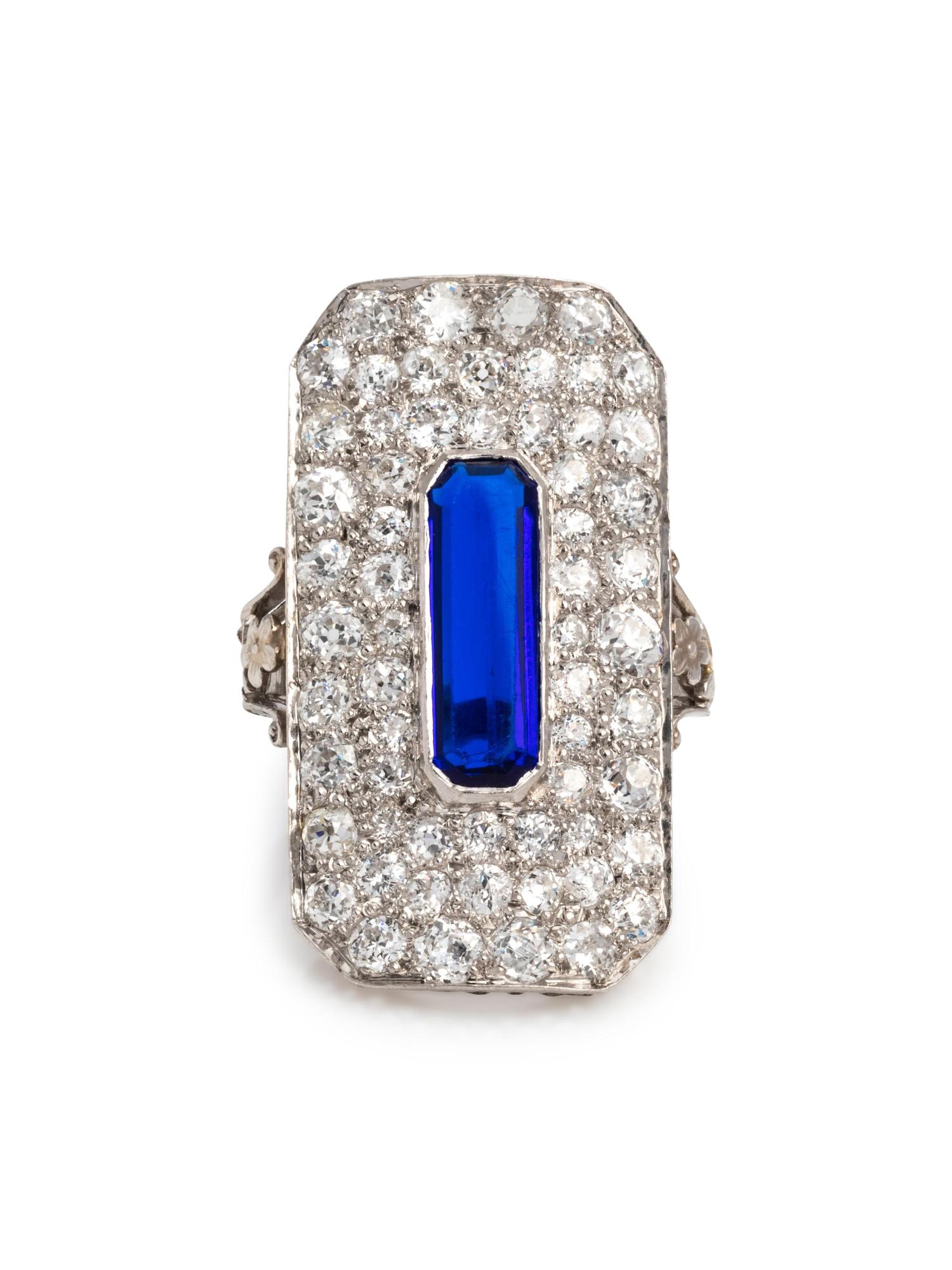GLASS AND DIAMOND RING