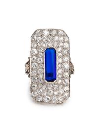 GLASS AND DIAMOND RING