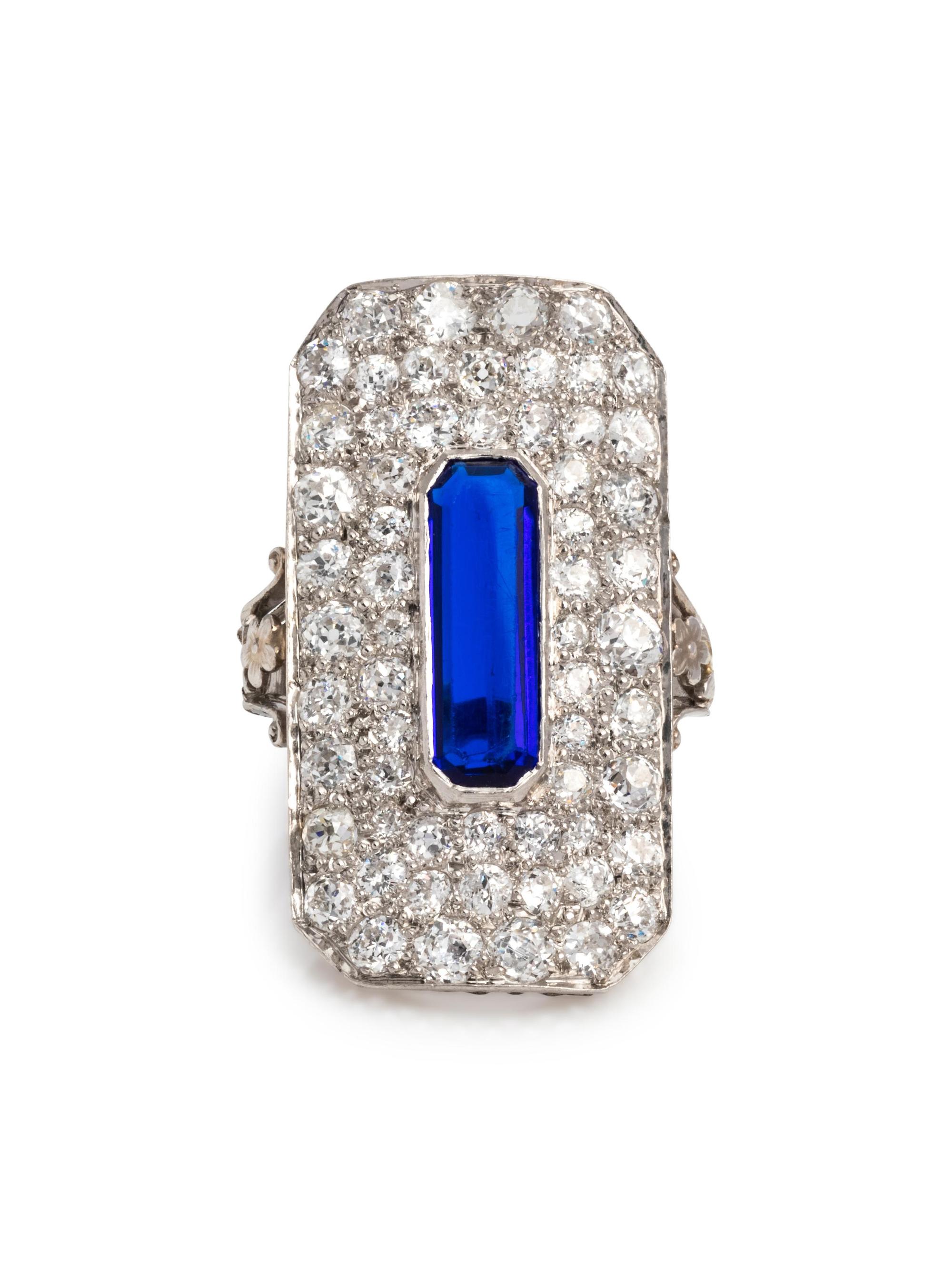 GLASS AND DIAMOND RING