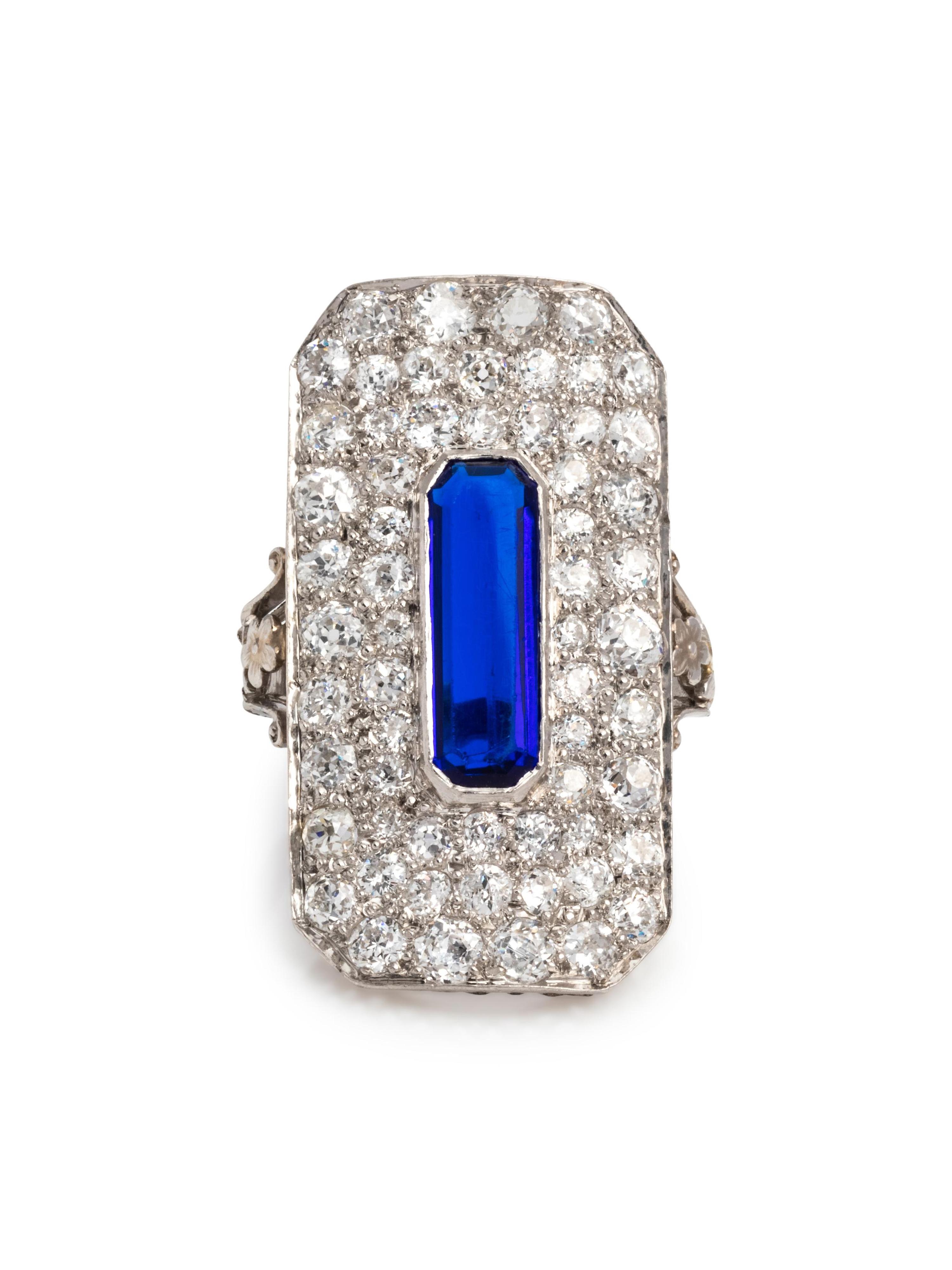 GLASS AND DIAMOND RING