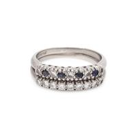 DIAMOND AND SAPPHIRE RING