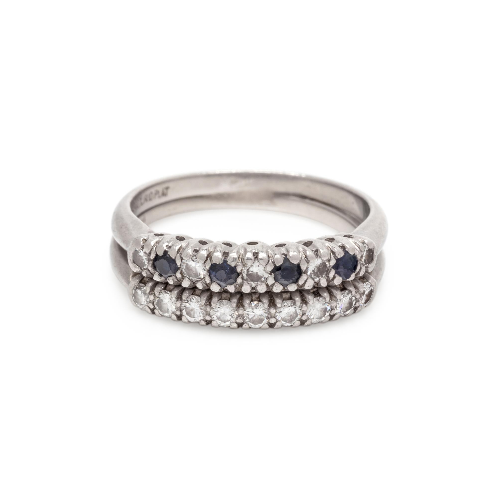 DIAMOND AND SAPPHIRE RING