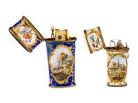 Two South Staffordshire Enamel Étuis