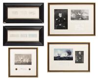 [CIVIL WAR - SPANISH AMERICAN WAR]. 9 autographs of Naval officers and generals, incl. ANDERSON.