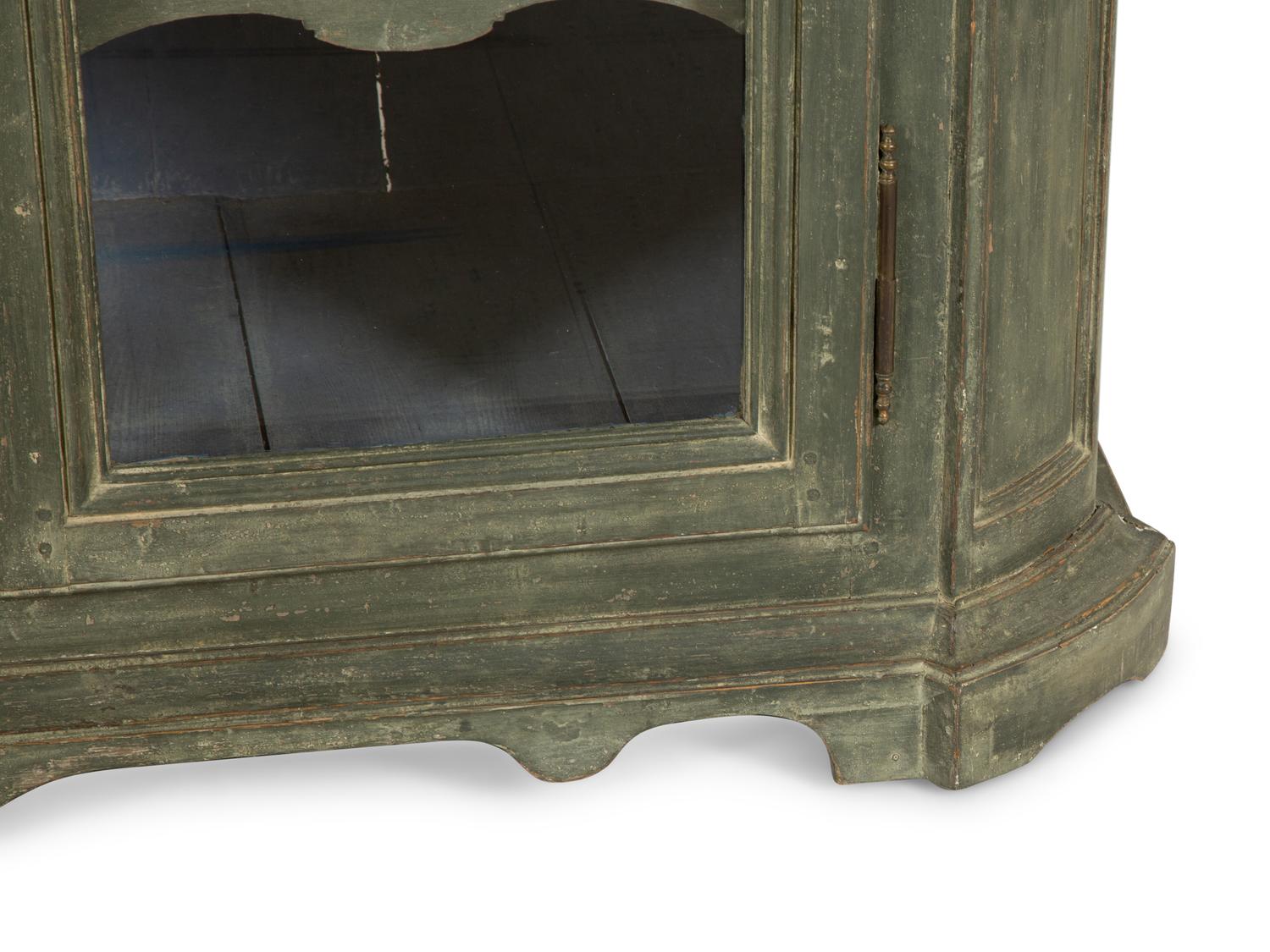 A French or Italian Painted Vitrine Cabinet
