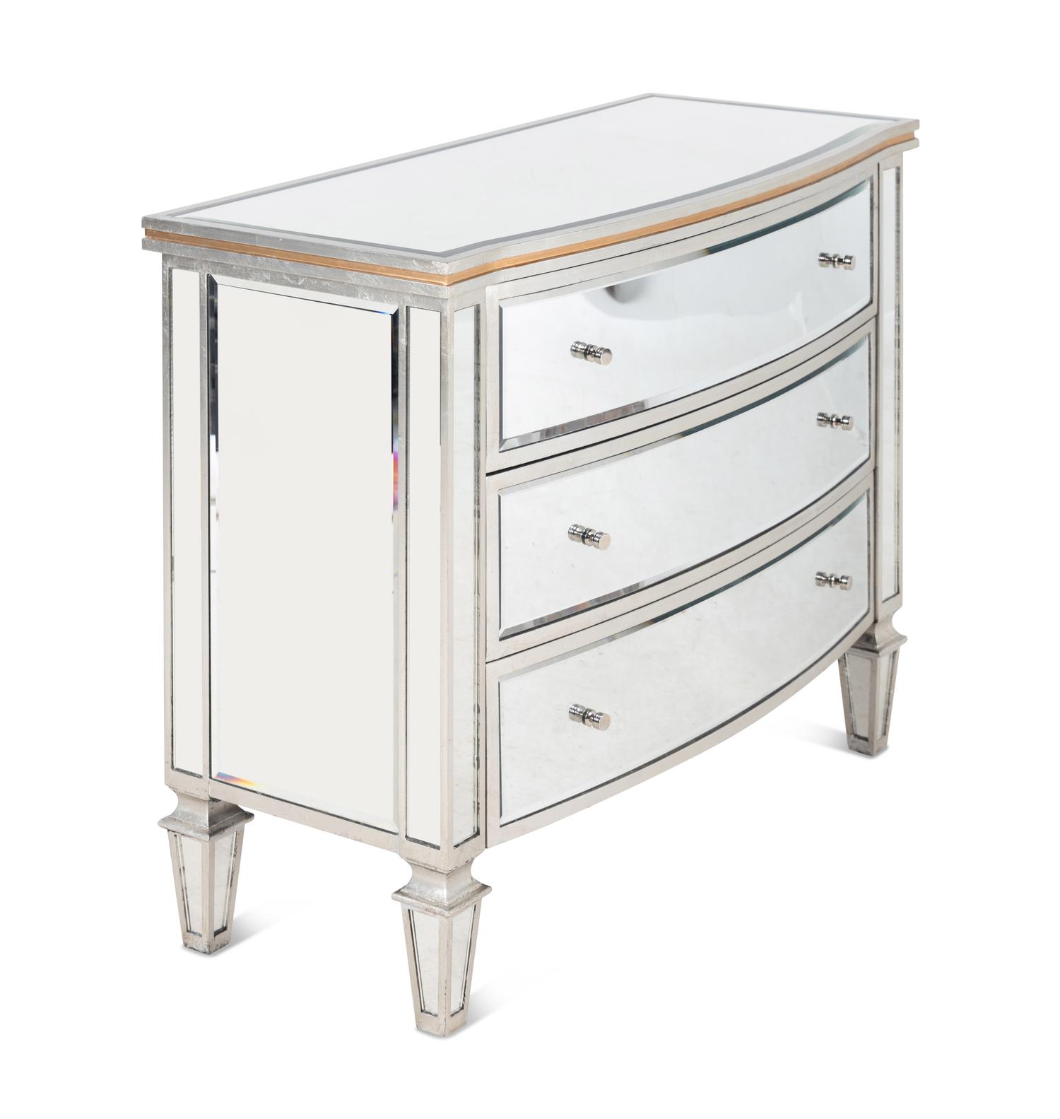 A Contemporary Mirrored Chest of Drawers