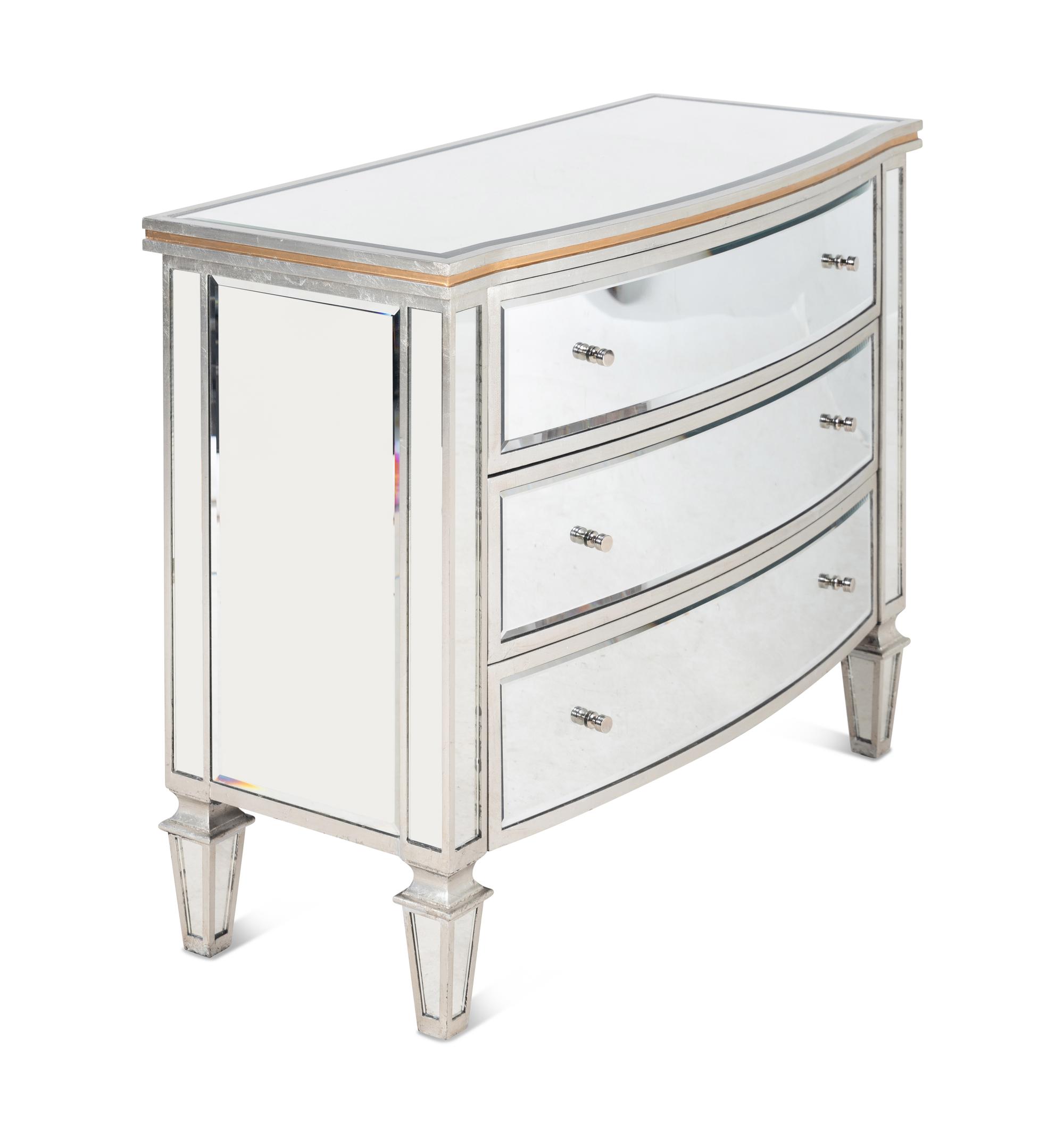 A Contemporary Mirrored Chest of Drawers