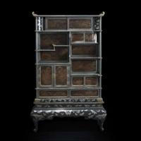 A Japanese lacquer display cabinet, Shodana 日本漆器立柜 First half 20th Century ???????
