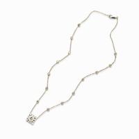 A 14K White Gold and Diamond Necklace
