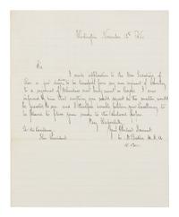 LINCOLN, Abraham (1809-1865). Autograph endorsement, signed ("A. Lincoln") as President, to Secretary of War Simon Cameron. Washington, D.C., 13 November 1861.