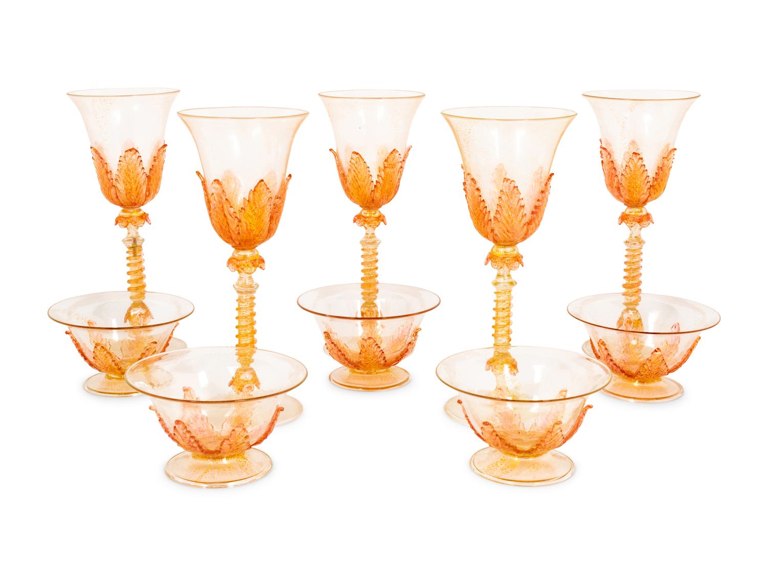 A Venetian Glass Service