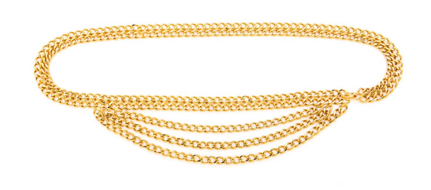 A Chanel Goldtone Chain Link Belt,