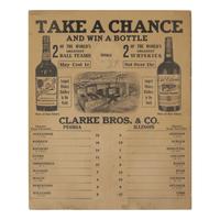 [Baseball] Clarke Bros. Whiskey "All Star" Lineup Advertisement Poster, ca. 1917
