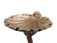 A Pair of Italian Painted "Grotto" Shell-Form Stands