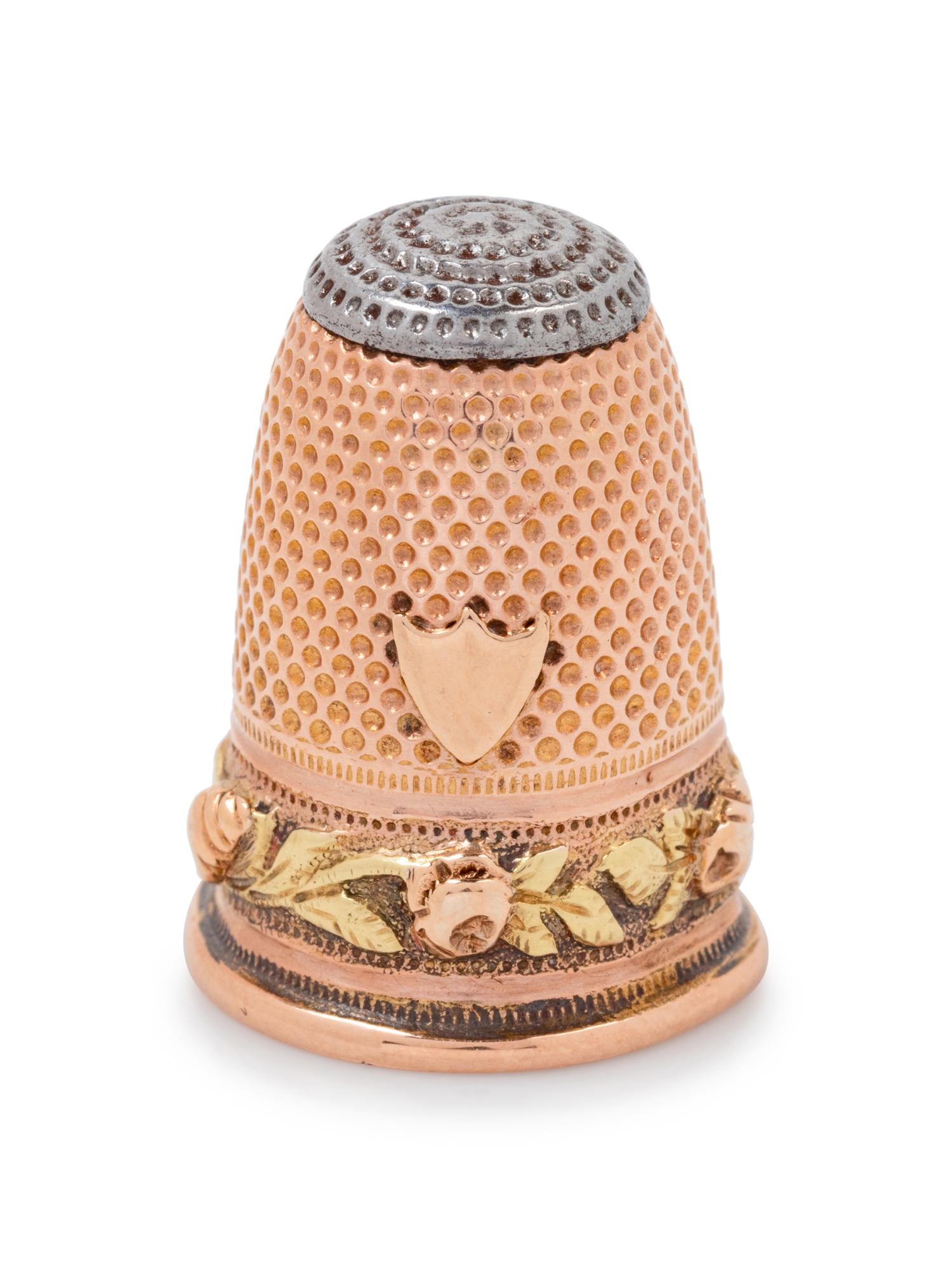 A French Vari-Colored Gold Thimble