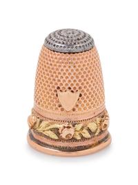 A French Vari-Colored Gold Thimble