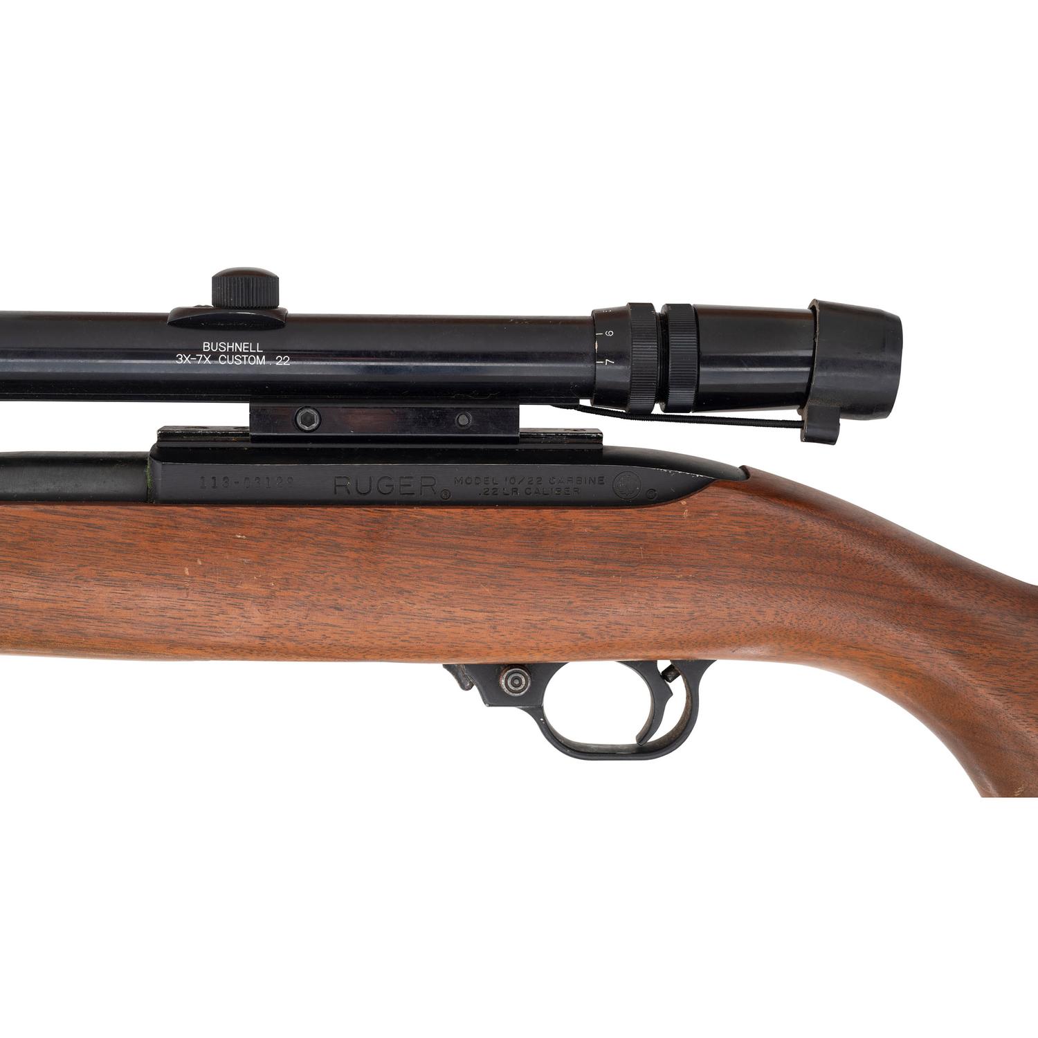 *Ruger 10/22 Rifle with Mannlicher Style Stock and Bushnell Scope