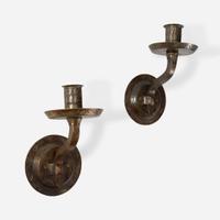 Samuel Yellin (American, 1884-1940) and Samuel Yellin Metalworkers (American, active 1909-present) Associated Pair of Sconces for the Federal Reserve Bank of New York, 1924 and later