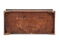 An Ohio Mennonite Red and Green Painted Stencil-Decorated Poplar Blanket Chest