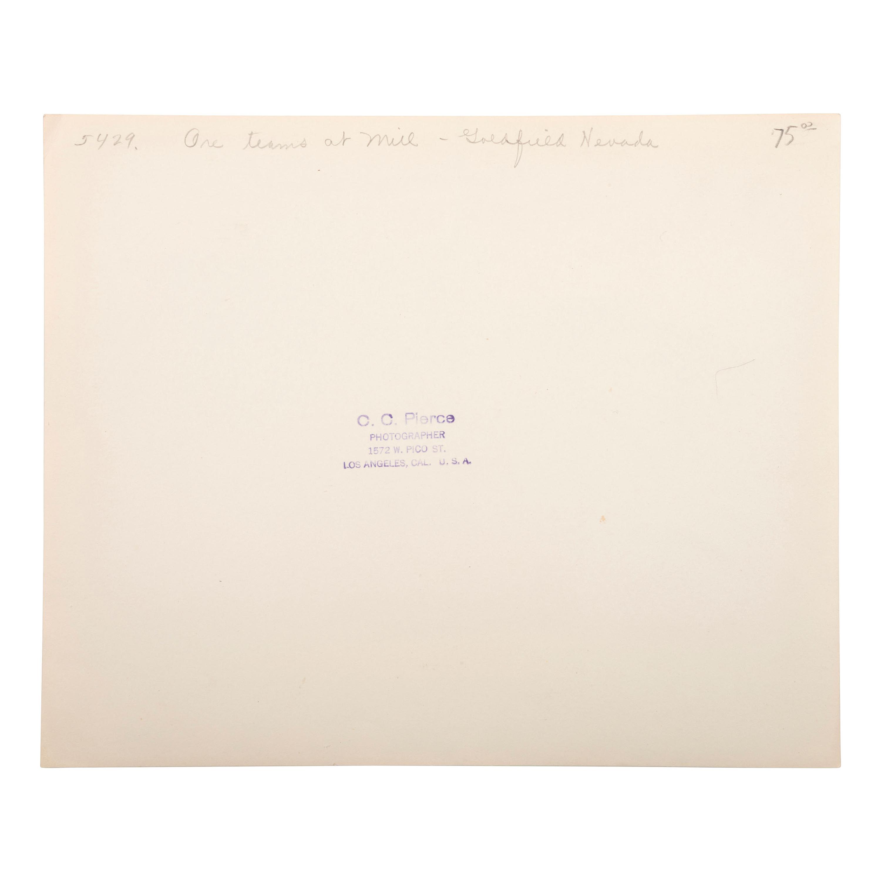 [MINING - NEVADA]. A group of 3 early mining images and a photograph booklet of mining activity in Virginia City, Goldfield, and Rawhide, Nevada, comprising:
