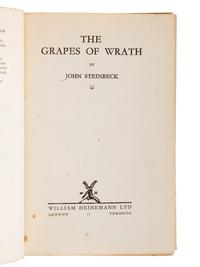 STEINBECK, John (1902-1968). The Grapes of Wrath . London and Toronto: William Heinemann Ltd., [1939].