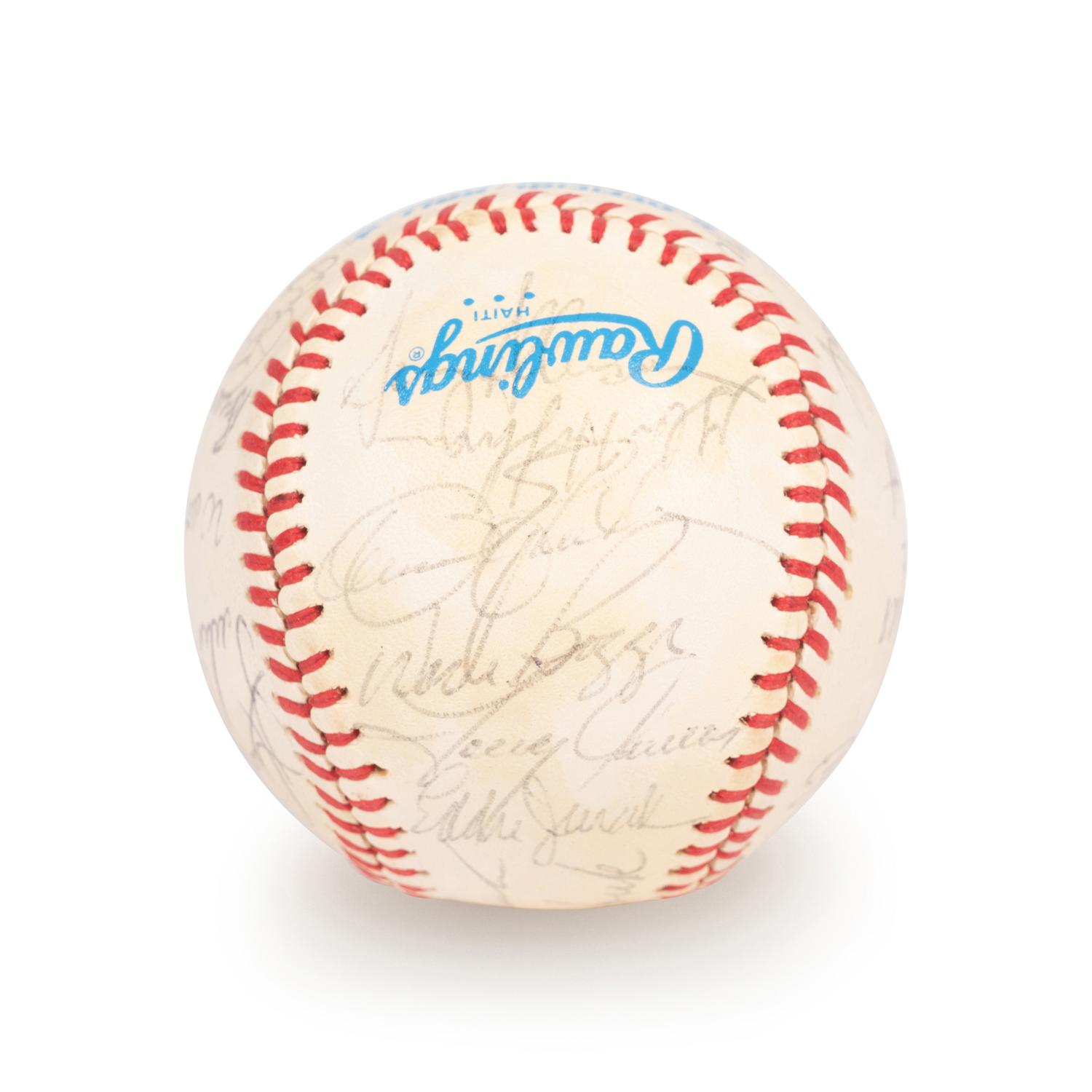 A 1983 Boston Red Sox Team Signed Autograph Baseball with 29 Signatures (Beckett Authentication Services Letter BAS Certified),