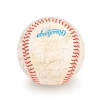 A 1983 Boston Red Sox Team Signed Autograph Baseball with 29 Signatures (Beckett Authentication Services Letter BAS Certified),