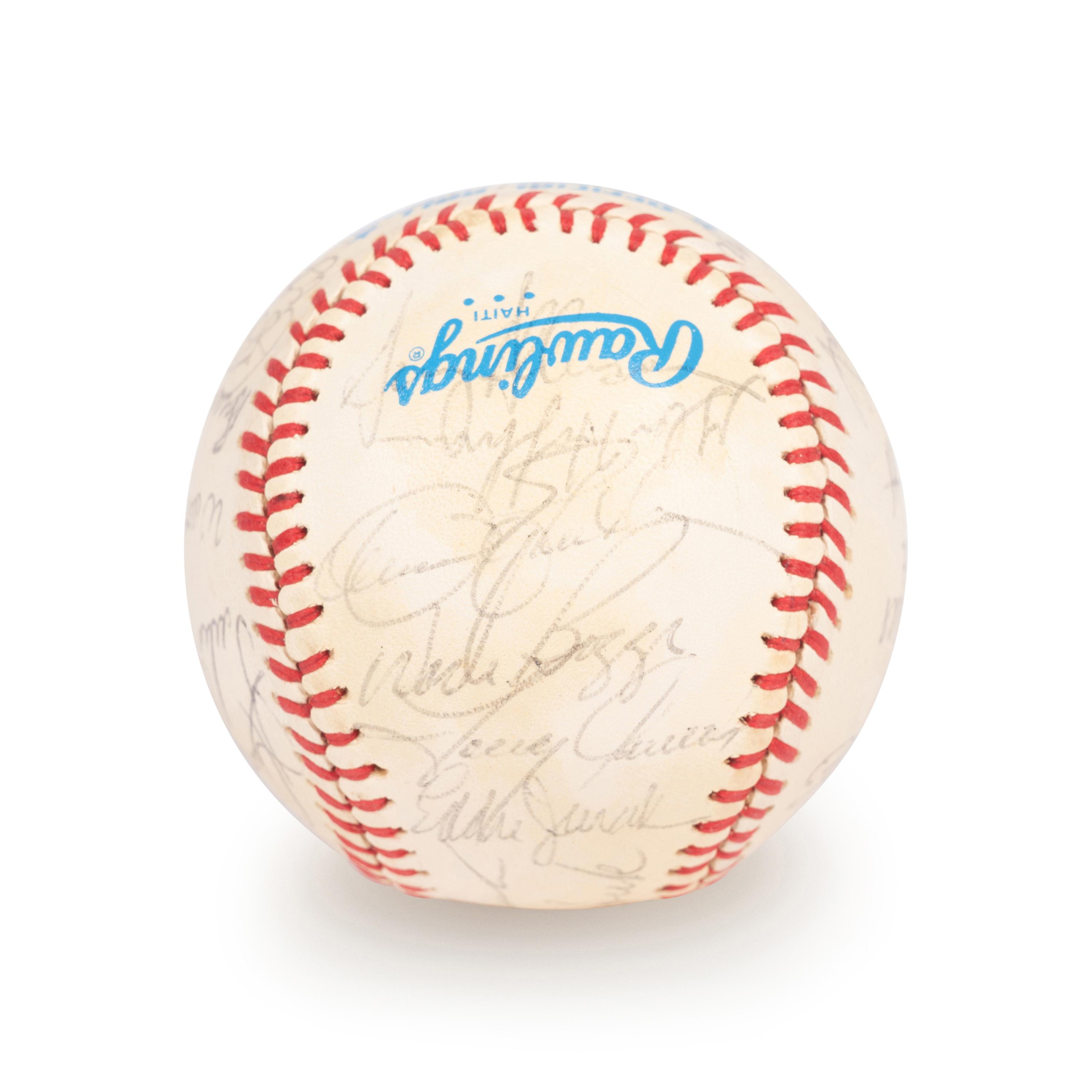 A 1983 Boston Red Sox Team Signed Autograph Baseball with 29 Signatures (Beckett Authentication Services Letter BAS Certified),