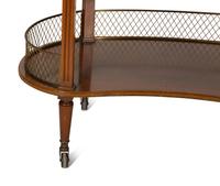A Louis XVI Style Mahogany Brass Mounted Bar Cart — 20th Century