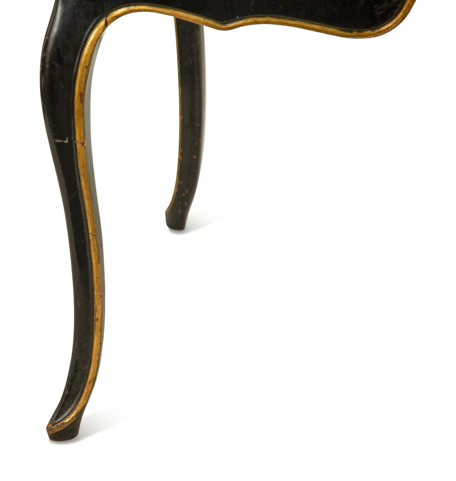 A Louis XV Style Ebonized Bureau Plat