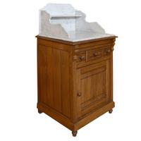 A Pine and Marble Cabinet 22.5" W x 23" D x 44.5" H — France, Late 19th Century