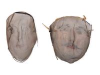 Two Painted Mesh Indian Theatre Masks