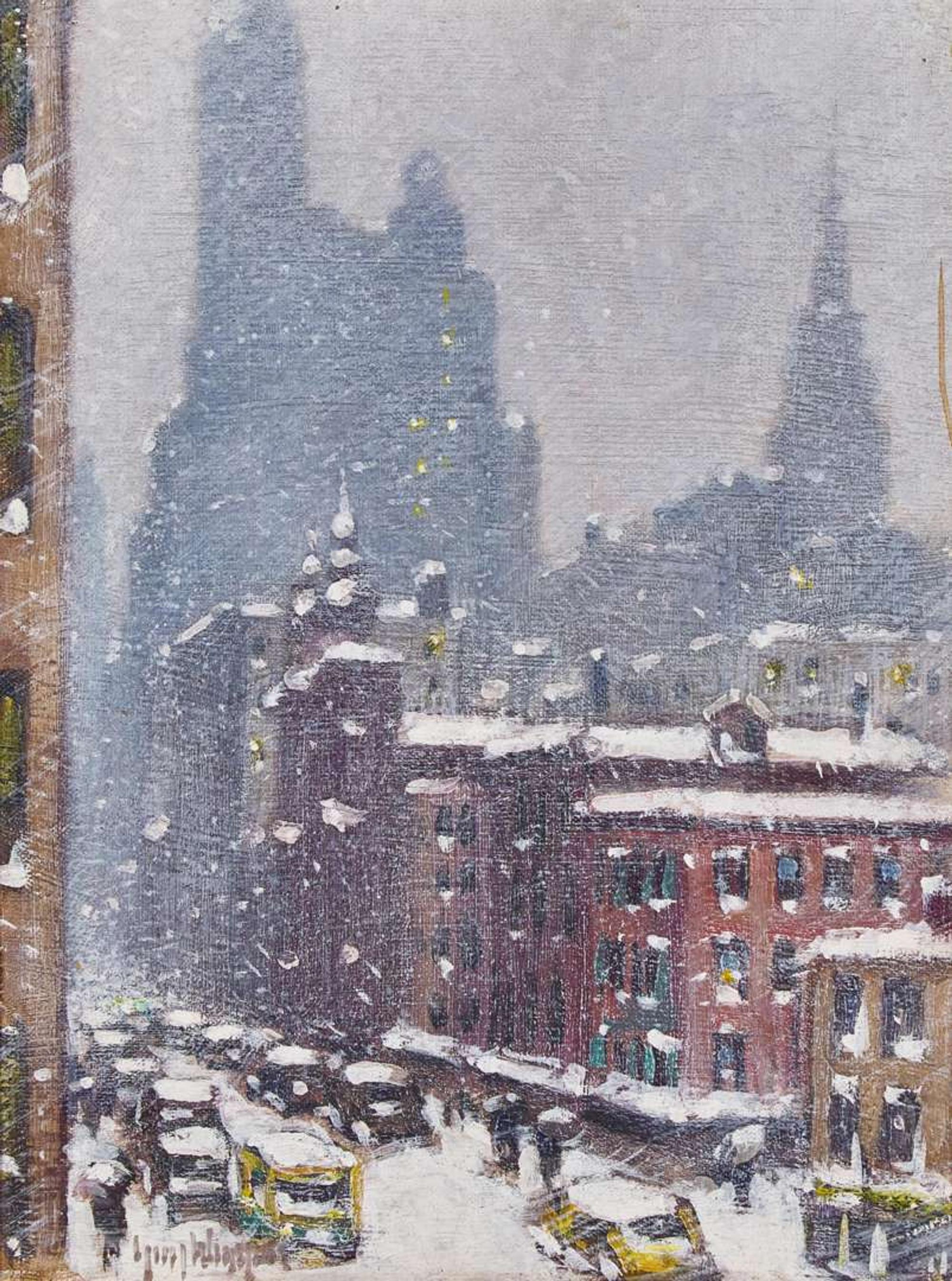 Guy Carleton Wiggins (American, 1883-1962) - Lexington Ave., Winter